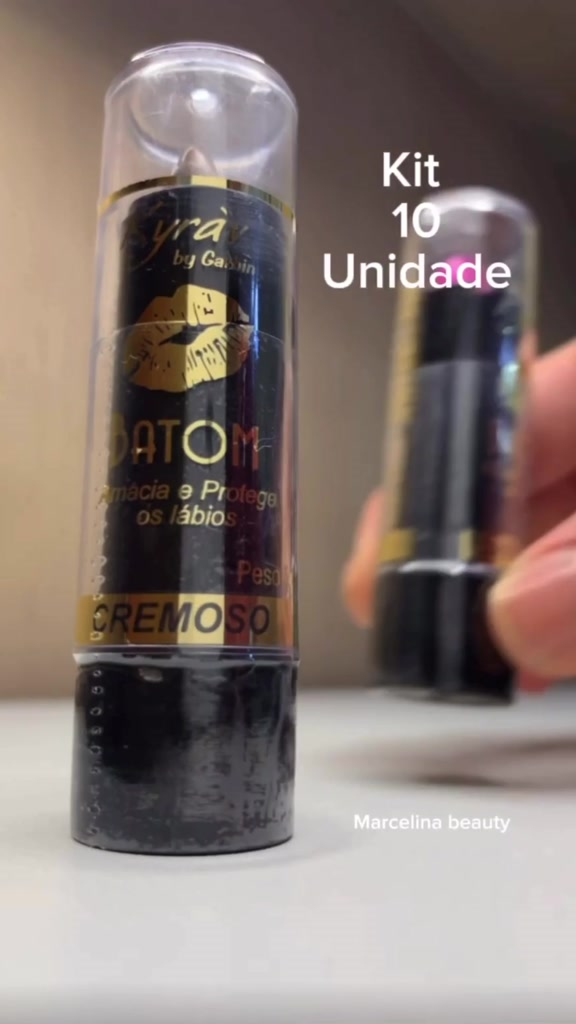 Kit C/ 10 Unidades Sortidos Batom Kyrav- Batom Cremoso-Cores da Moda