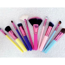 Kit 10 peças pincel kabuki precisão Conjunto de Maquiagem para Sombra Delineador Lábios Pó Base
