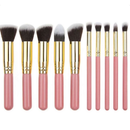 Kit 10 peças pincel kabuki precisão Conjunto de Maquiagem para Sombra Delineador Lábios Pó Base