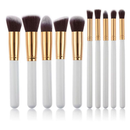 Kit 10 peças pincel kabuki precisão Conjunto de Maquiagem para Sombra Delineador Lábios Pó Base