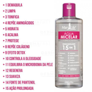 Kit 12 Unidades Água Micelar Demaquilante Colágeno e Pantenol com 15 Benefícios 260ml Atacado