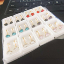 Kit 12 Pares Brincos De Aço inox Zircônia, Joias Femininas Da Moda