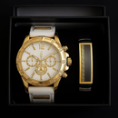 Kit Relógio Masculino Original + Pulseira Premium + Caixa Presente Dia dos Pais Namorado