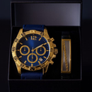 Kit Relógio Masculino Original + Pulseira Premium + Caixa Presente Dia dos Pais Namorado