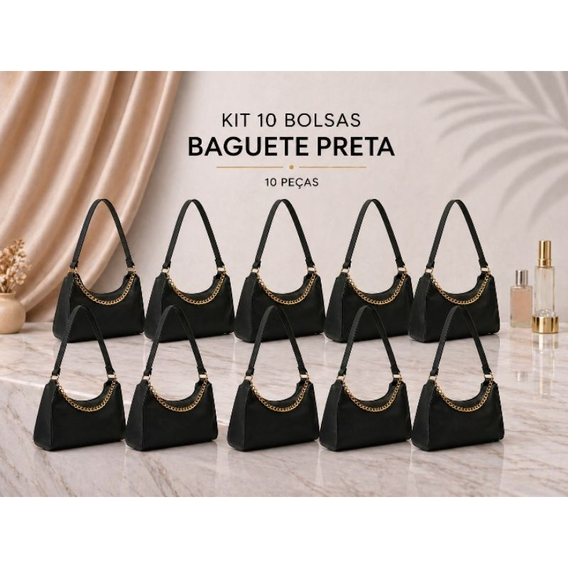 KIT 10 BOLSAS BAGUETE ATACADO