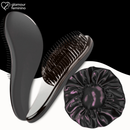 Kit 30 - Kit 15 Touca De Cetim + Kit 15 Escovas Mágicas pra cabelo - Anti Frizz - De Desembaraçar Cabelo