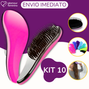 Kit 10 Escovas Mágicas premium pra cabelo - Anti Frizz - De Desembaraçar Cabelo - Glamour Feminino