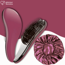 Kit 30 - Kit 15 Touca De Cetim + Kit 15 Escovas Mágicas pra cabelo - Anti Frizz - De Desembaraçar Cabelo