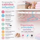 Kit Cabides Infantil Bebê Baby Rosa Azul Branco Preto Plástico Reforçado - Enxoval Cruzeta Roupa Colorido