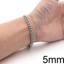 Kit 12 /24/36 Pcs Pulseira masculina fina aço inox prata 1×1