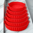 Kit 6 Forma de Silicone para Fritadeira Air Fryer com Alça Antiaderente Cozinha